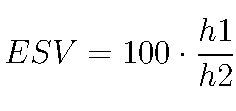 ESV = 100 \cdot \frac{h1}{h2}