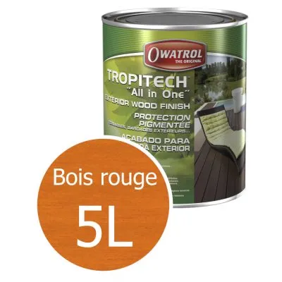 TROPITECH "All in One" : protection teintée LONGUE DUREE pour terrasses et bardages. Phase aqueuse - Réf. 415