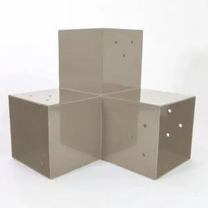 Connecteur SUNDIY Beige sable RAL 1002 - 90mm à 3 directions - Forme L