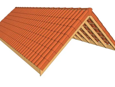 Toiture en tuile canal
