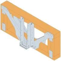 Fixation sur une poutre métallique ajourée