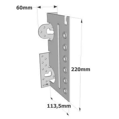 Étrier à âme intérieure - Inox A4 - Réf. CBH220/2.5S