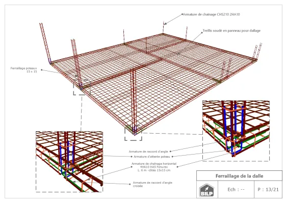 Extrait des plans d’exécution