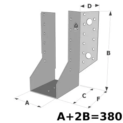 Sabot à ailes extérieures SAEX380/64/1.5X - Inox A4 - Réf. SAEX380/64/1.5X