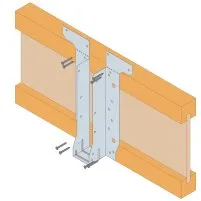 Fixation par les brides latérales sur un support poutre en I