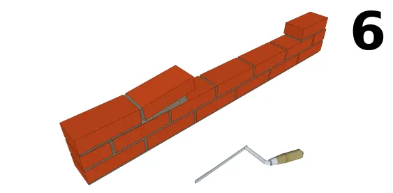 Pose des blocs intermédiaires 