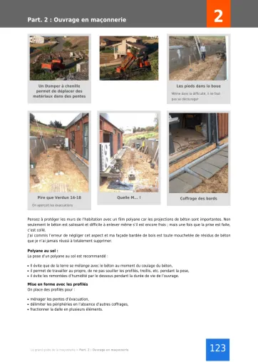 Extrait de la rubrique ouvrage en maçonnerie