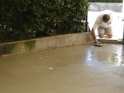 Réfection du sol de l'appentis