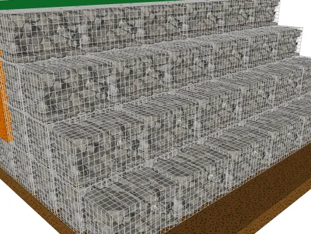 La mise en oeuvre d'un mur en gabion