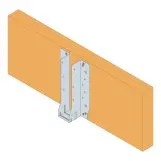 Fixation par les brides latérales sur un support bois massif