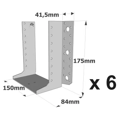Sabots à ailes extérieures, gamme SAE CLASSIQUE (épaisseur 2mm, profondeur 84mm) - Réf. SAEL500/150/2_6