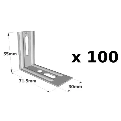 Équerres nervurées droites - Réf. END55/1.5_100