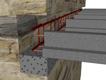 Création d'un plancher béton dans un mur