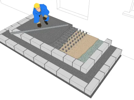 Escalier en parpaing