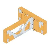 Fixation par les brides latérales sur une poutre métallique ajourée avec renfort bois