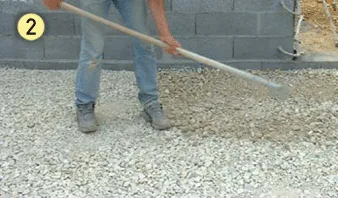 Mise en place des couches de tout-venant