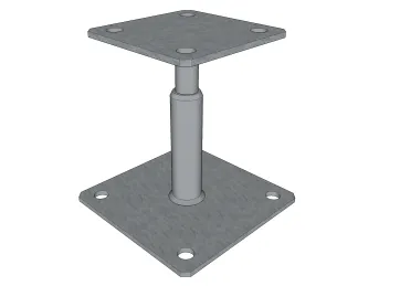 Pied de poteau réglable