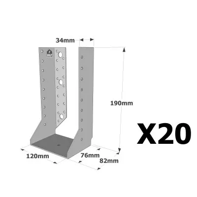 Sabots à ailes intérieures, gamme SAI CLASSIQUE (épaisseur 2mm) - Réf. SAI500/120/2_20