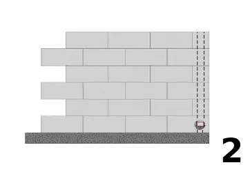 Nettoyer ensuite le mortier accumulé dans le trou lors du montage