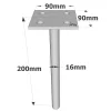 Pieds de poteau à sceller simple platine - Réf. PPSP90