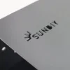 Marque SUNDIY visible sur le connecteur Anthracite RAL7016 - 120mm en L
