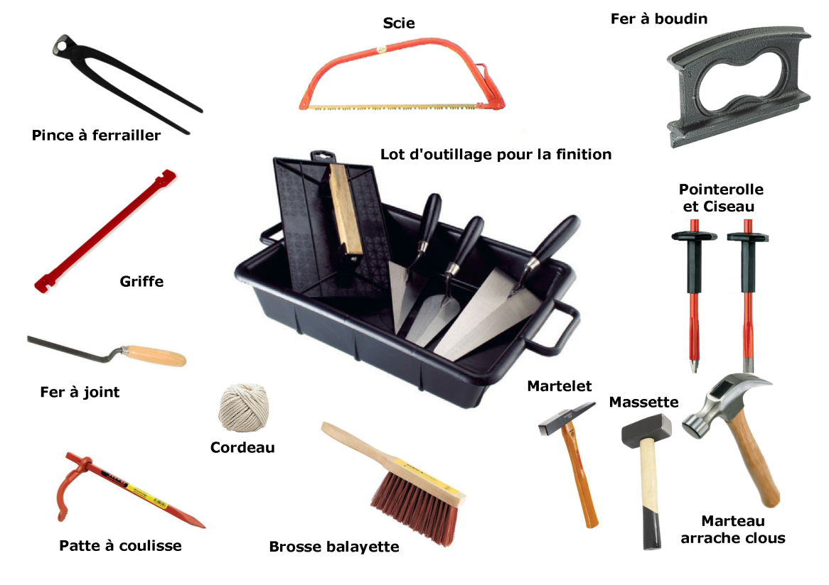 OUTILS DE MACONNERIE/MARTELLER