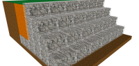 La mise en oeuvre d'un mur en gabion