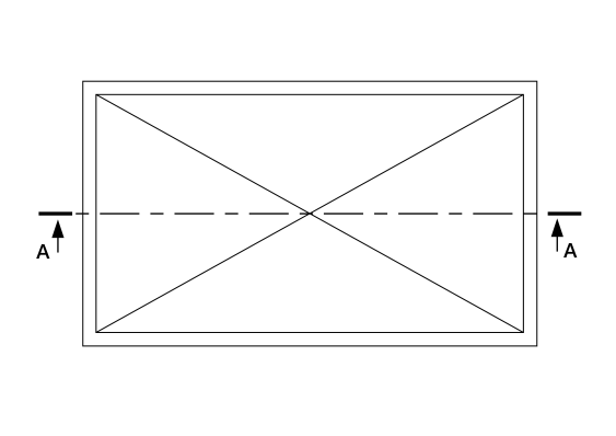 La représentation de deux diagonales des trémies et des réservations 