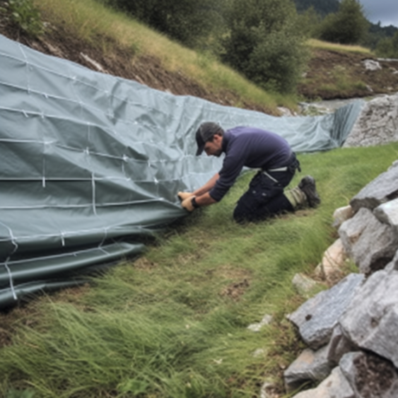 Fixation de la bâche sur des chevrons